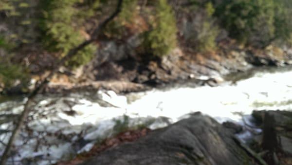 The waterfalls on Presumpscot River