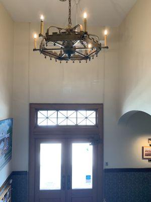 Original fixture at front entrance