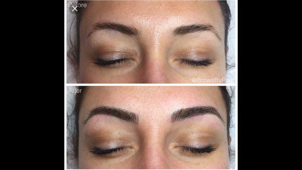 Before and after micro blading