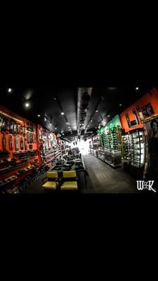 An inside view of the Wauwatosa location. Tons of shoes, clothing and of course skateboards.