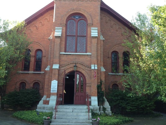 The front of the church