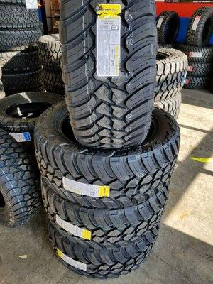 All popular MT tire brands and sizes available.