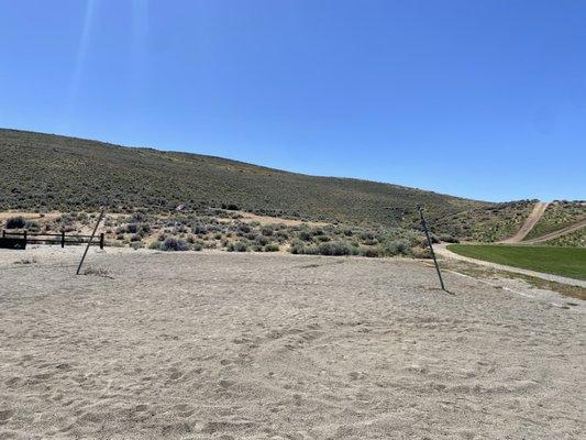 Volleyball court.