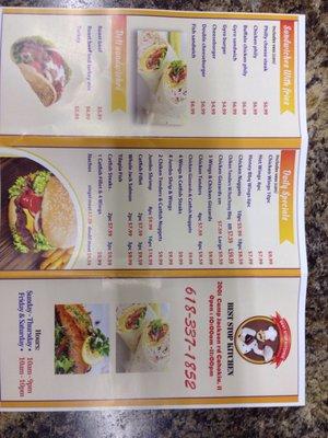 New menu