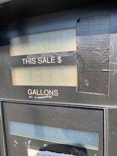 February 13, 2024
 Delipidated & held together by Duct-Tape (unfortunately; it is) gas/petrol pump.