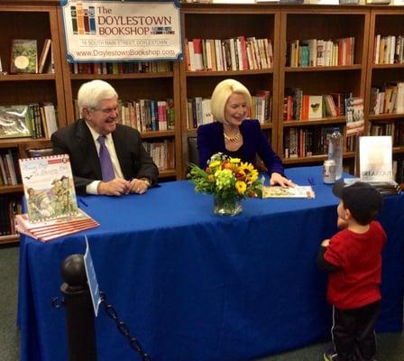 Newt & Callista Gingrich signing at our book event - Fall 2014