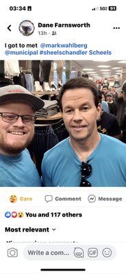 One of my friends Dane Farnsworth with Mark Wahlberg.