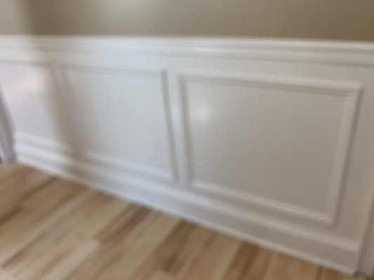 Wainscoting installed