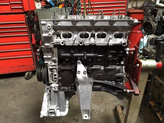 This is a BMW M44 block with a M42 head. This increased the displacement from a 1.8 to a 1.9. This is going in a 1991 BMW 318is.