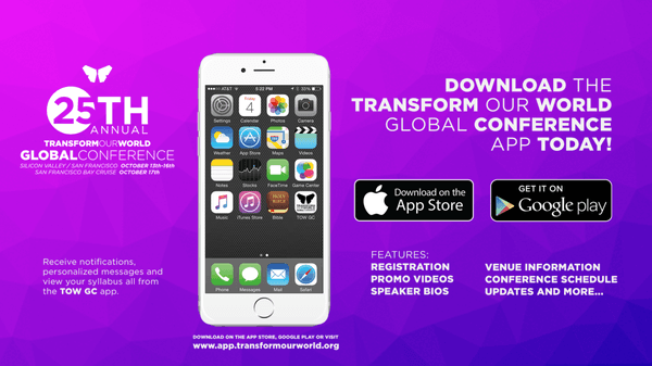 Transform Our World Global Conference App Build & Advertisement