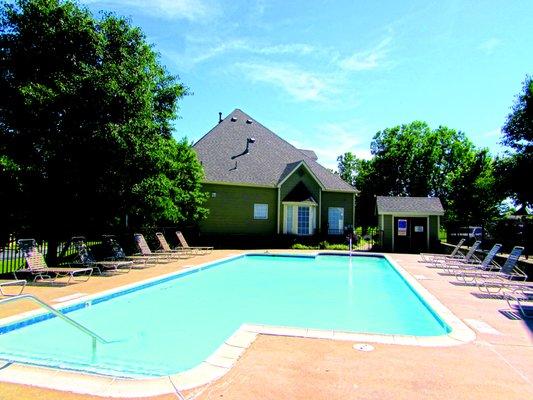 Sparkling outdoor pool