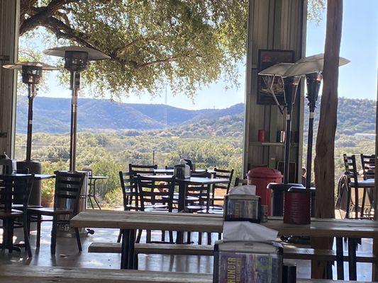 The view from the dining area.