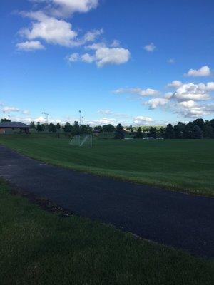 Many soccer fields