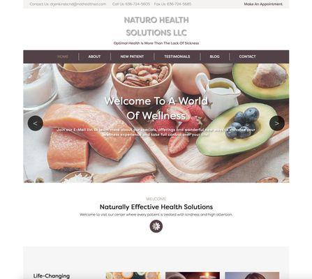 Tims Web Solutionz | Web Development Mockup - Naturo Health Solutions LLC