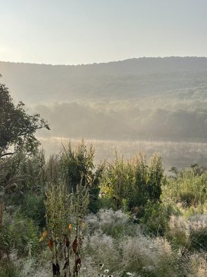 Beecher Lake in a late July early morning.