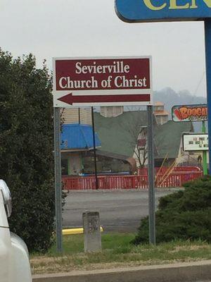 Sign at turn off Parkway to Hicks Drive