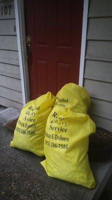 Front door contactless laundry service.