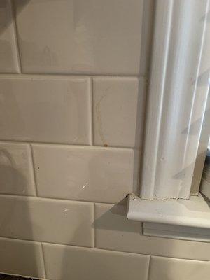 Backsplash not wiped