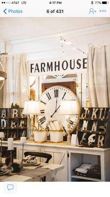 Farmhouse style home decor offered at The White Rabbit in St. Louis