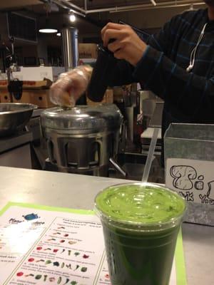 Juicing it in front of you