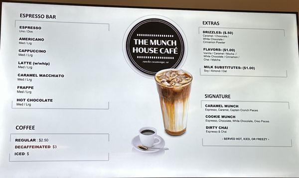 Coffee Menu