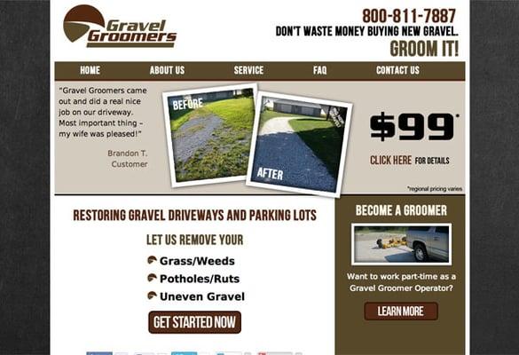 Gravel Groomers (Nationwide Gravel Driveway Repair Company) Web Design