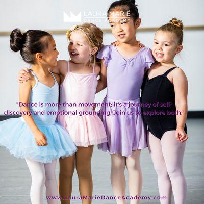 Ballet is the the beginning of a journey of healthy living a self-expression with grace and joy.