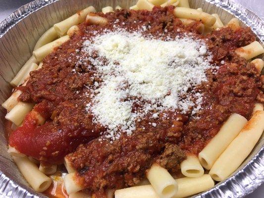 Pasta with meat sauce special