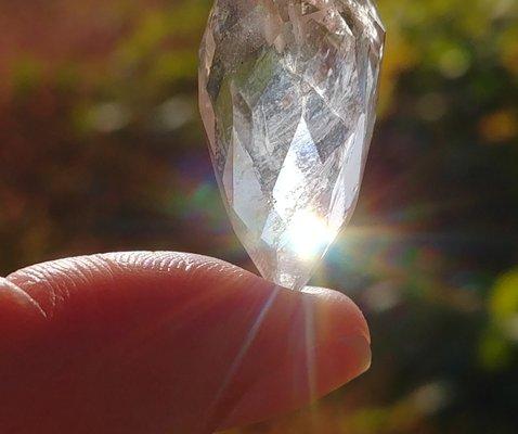 Handmade clear quartz pendulums