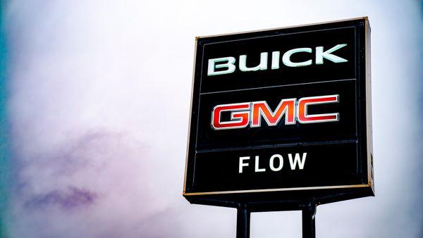 Flow Buick GMC of Fayetteville Dealership Sign