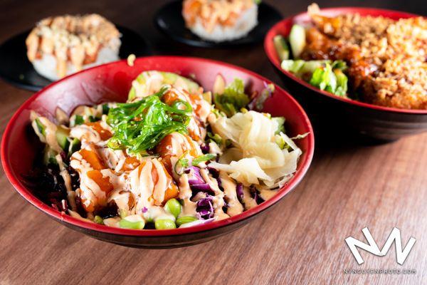 fresh salmon bowl