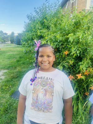 Kids braided hairstyles with beads included