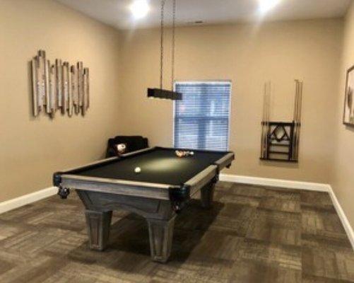 Pool table in common area