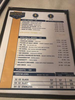 Beer list