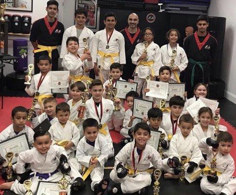 Congratulations to all the students that graduated to their next belt .