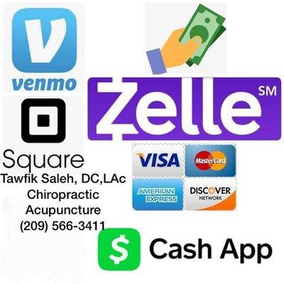 We accept most forms of cash and credit card payments