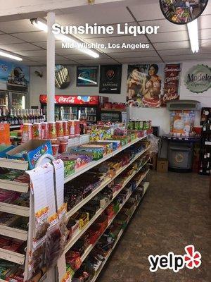 Inside of liquor store