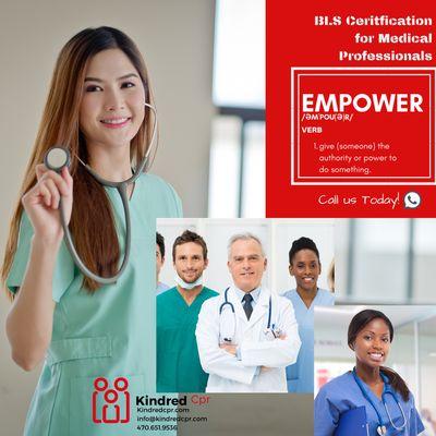 BLS for medical professionals. Are you in the healthcare field? Call today!