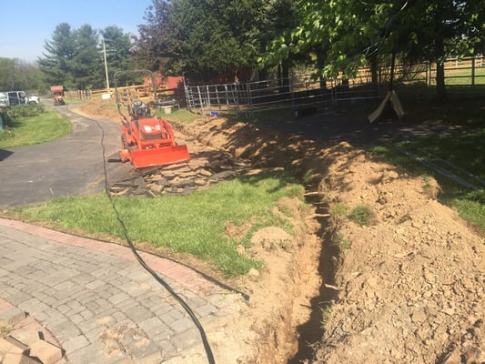 Trench for underground 200 amp service