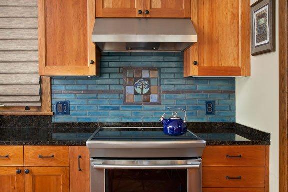 Tile Mural Behind Stove