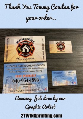 We print on Coroplast full color and you can match your business cards to it as well