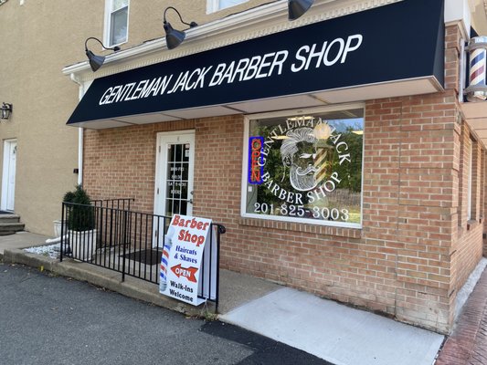 Store Front with lettering.