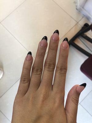 UV Gel Extensions Black French