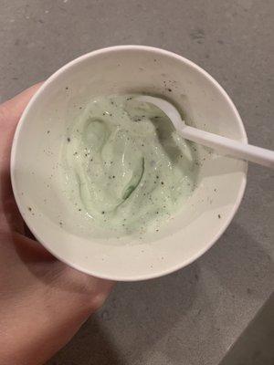 Grasshopper Avalanche: supposed to be mint and Oreo,  but clearly just mint with a hint of crumbs...