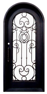 another simple and beautifully customized handcrafted wrought iron doors