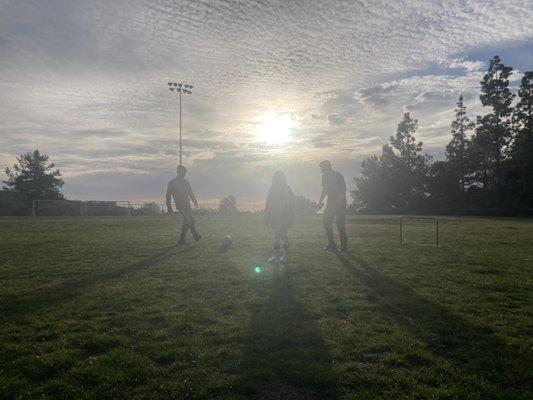 Training session at Hilltop Park in San Elijo.