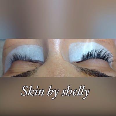 Lashes by Shelly. One with lashes one without