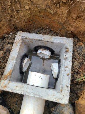 New distribution box for septic tank