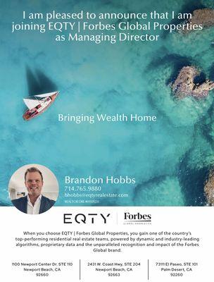 Brandon Hobbs, EQTY Forbes Global Properties