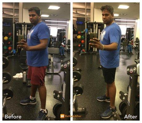 Karthik lost 25 pounds in 3 months with the keto diet and intermitment fasting and HIIT with Joseph Griffith Fitness October - Feb 7th 2019